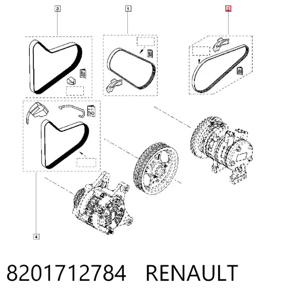 Ремень генератора 8201712784 Renault (RVI)