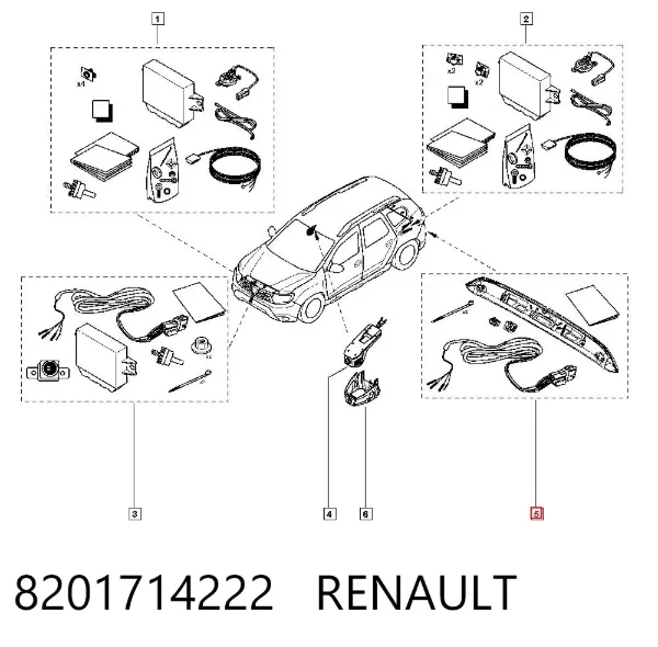Камера заднего вида 8201714222 Renault (RVI)