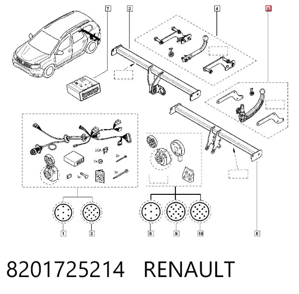 Фаркоп 8201725214 Renault (RVI)