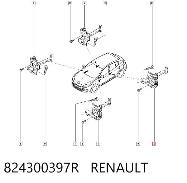 Ограничитель задней двери 824300397R Renault (RVI)