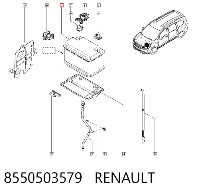 Авто акумулятор Рено 510 А/г 12 В (8550503579)