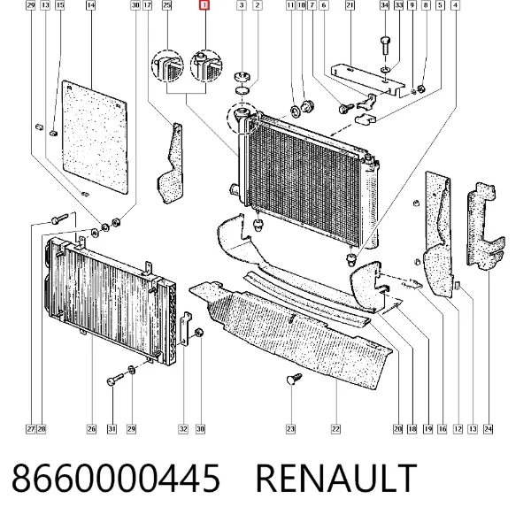 Радиатор 8660000445 Renault (RVI)