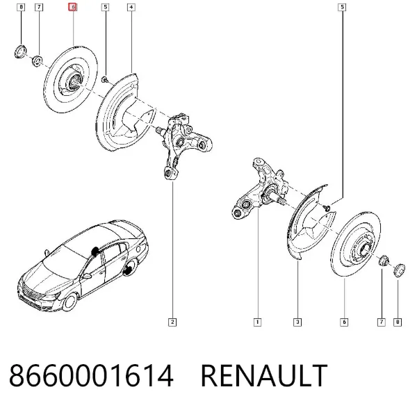 Тормозные диски 8660001614 Renault (RVI)