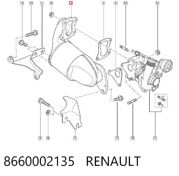 Катализатор 8660002135 Renault (RVI)
