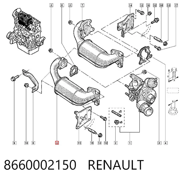 Катализатор 8660002150 Renault (RVI)