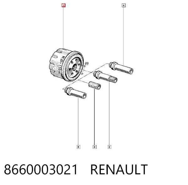Масляный фильтр 8660003021 Renault (RVI)