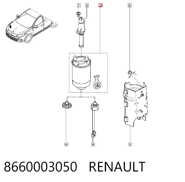 Топливный фильтр 8660003050 Renault (RVI)