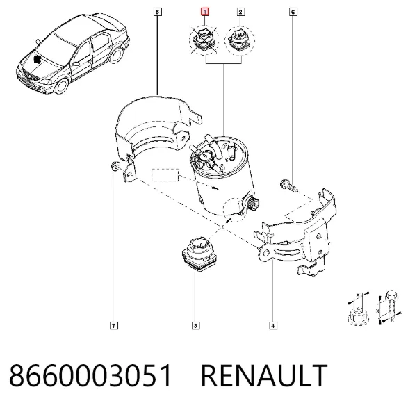 Топливный фильтр 8660003051 Renault (RVI)