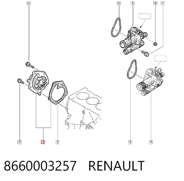 Помпа 8660003257 Renault (RVI)