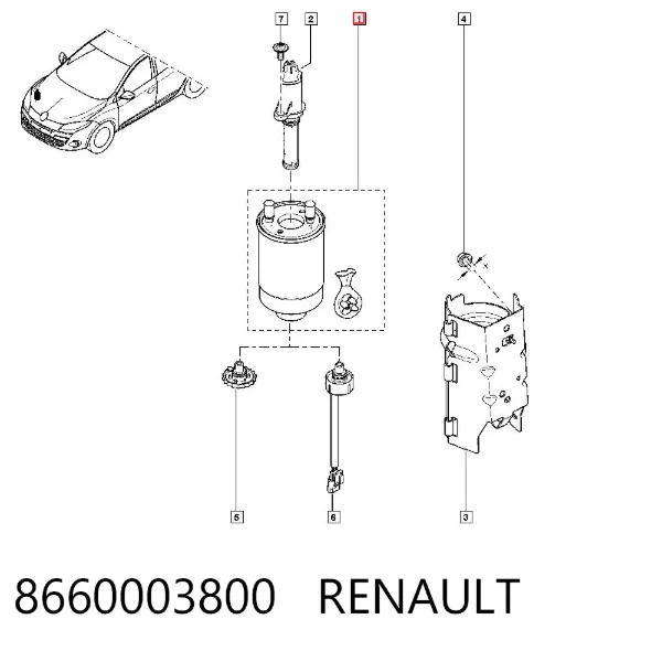 Топливный фильтр 8660003800 Renault (RVI)