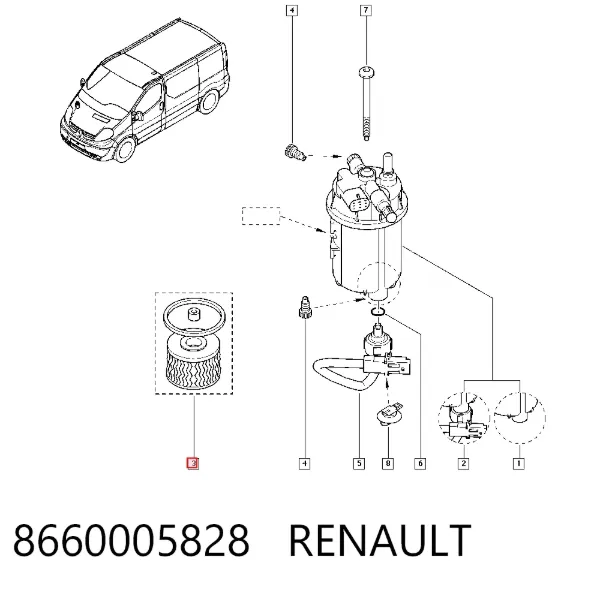 Топливный фильтр 8660005828 Renault (RVI)