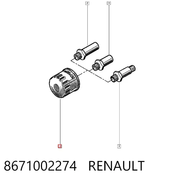 Масляный фильтр 8671002274 Renault (RVI)