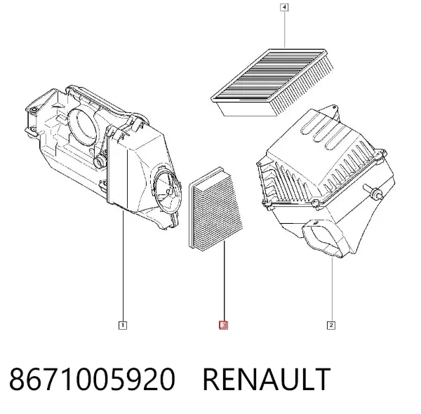 Воздушный фильтр 8671005920 Renault (RVI)