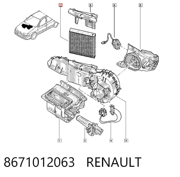 Фильтр салона 8671012063 Renault (RVI)