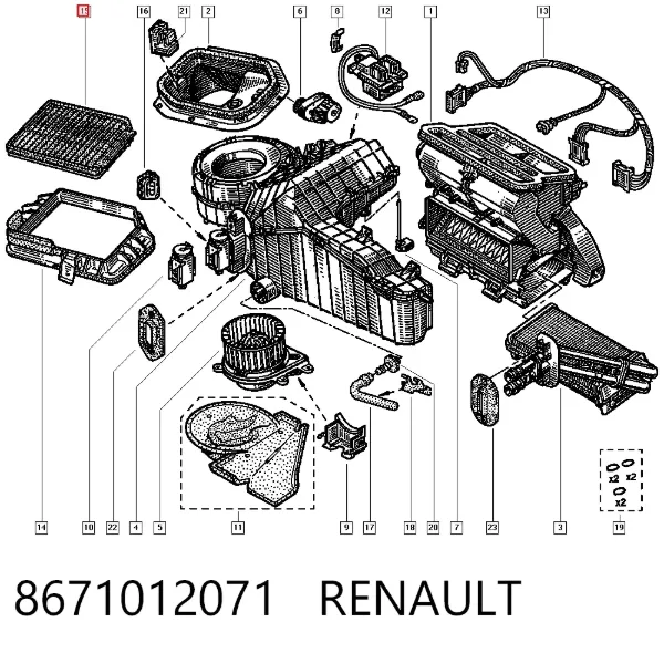 Фильтр салона 8671012071 Renault (RVI)