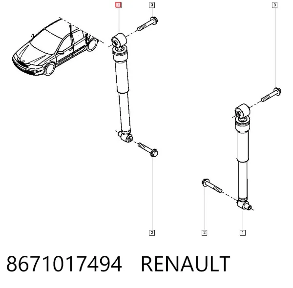 Амортизатор задний 8671017494 Renault (RVI)