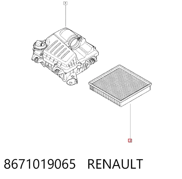 Воздушный фильтр 8671019065 Renault (RVI)