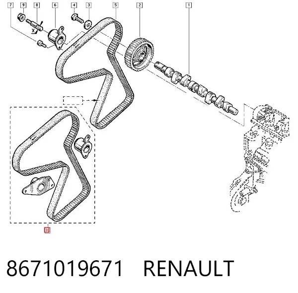 Комплект ГРМ 8671019671 Renault (RVI)