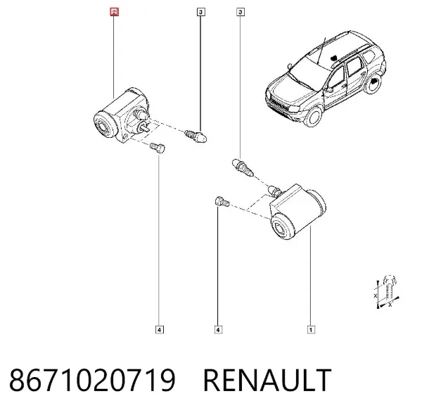 Цилиндр тормозной колесный 8671020719 Renault (RVI)