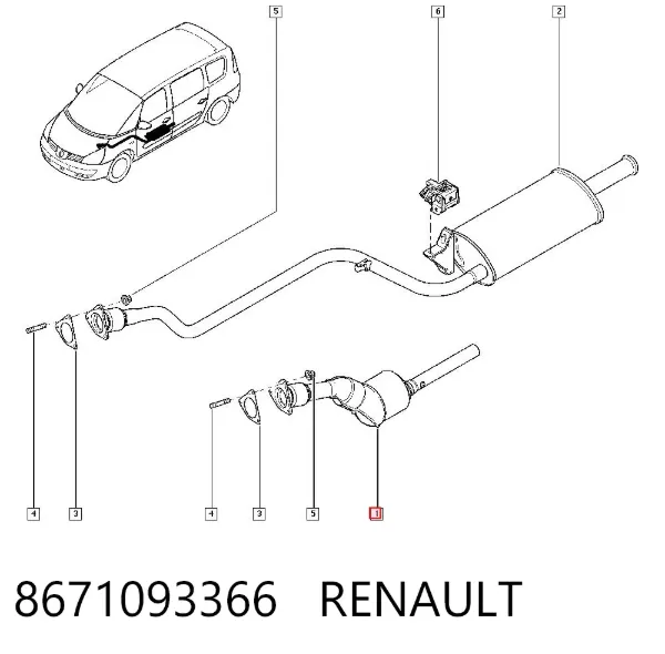 Катализатор 8671093366 Renault (RVI)