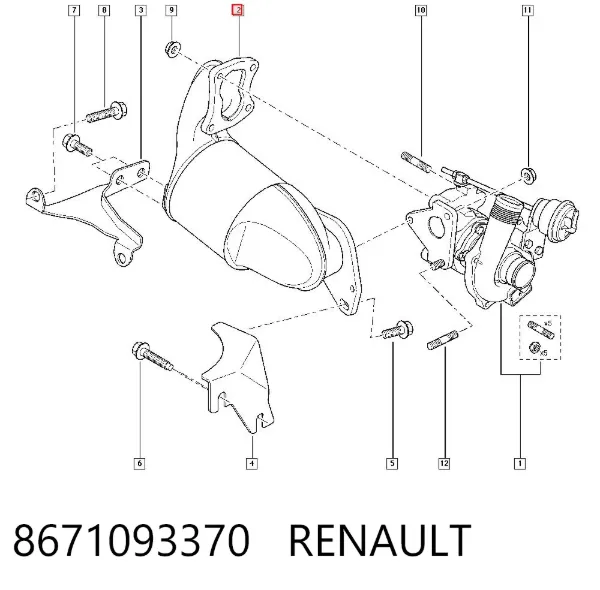 Катализатор 8671093370 Renault (RVI)