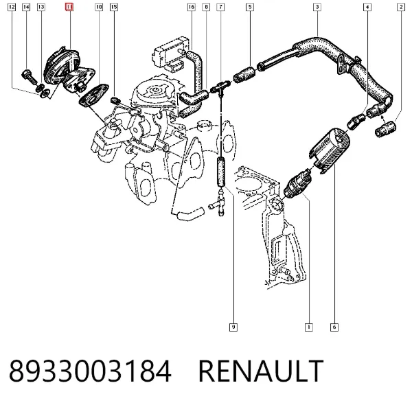 Клапан ЕГР Renault 19 II