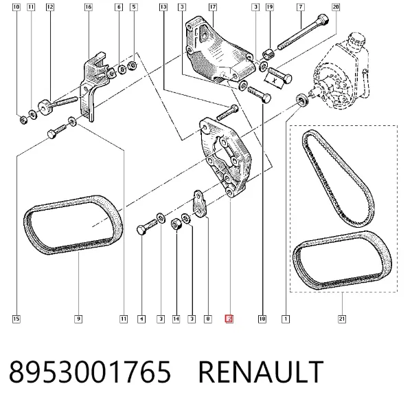 Насос ГУР 8953001765 Renault (RVI)