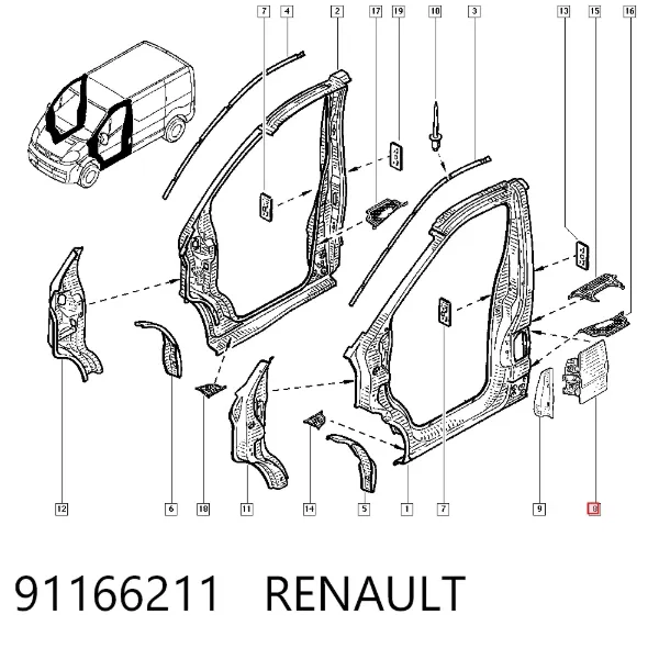 Лючок бензобака 91166211 Renault (RVI)