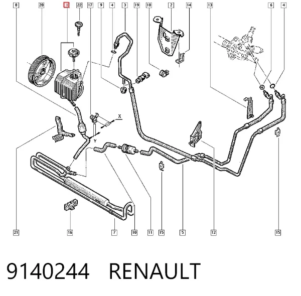 Насос ГУР 9140244 Renault (RVI)