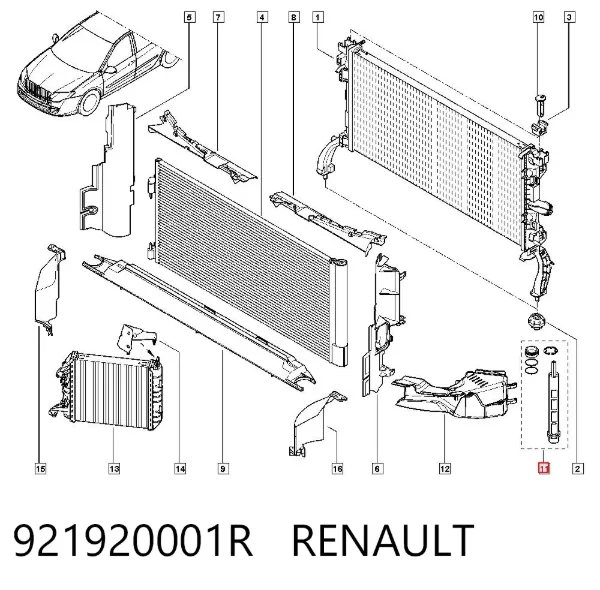 Осушитель кондиционера 921920001R Renault (RVI)