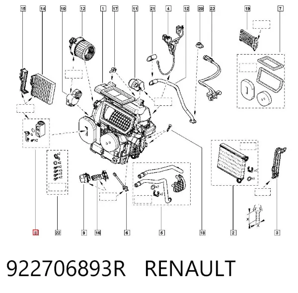 Клапан TRV кондиционера 922706893R Renault (RVI)