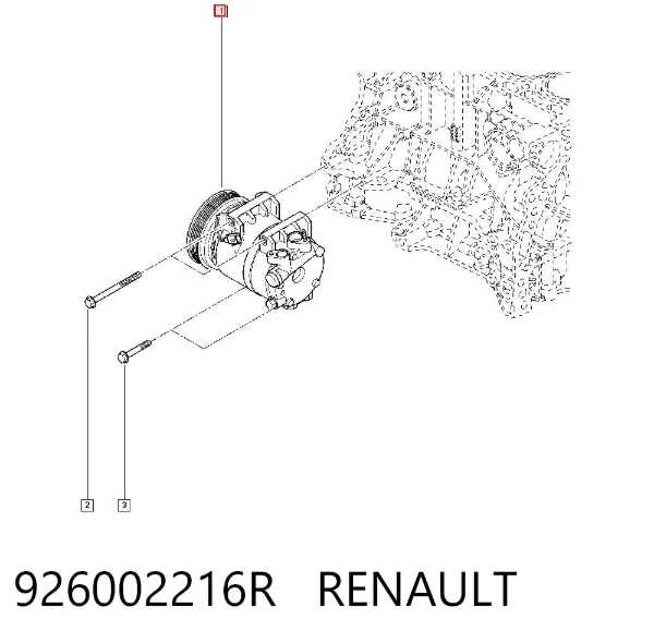 Компрессор кондиционера 926002216R Renault (RVI)
