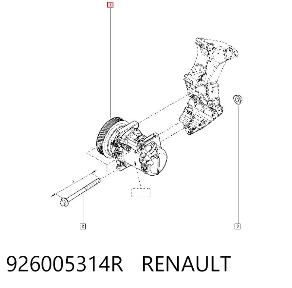 Компрессор кондиционера 926005314R Renault (RVI)