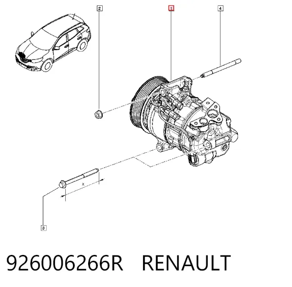Компрессор кондиционера 926006266R Renault (RVI)