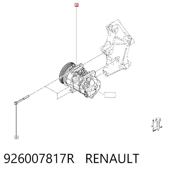 Компрессор кондиционера 926007817R Renault (RVI)