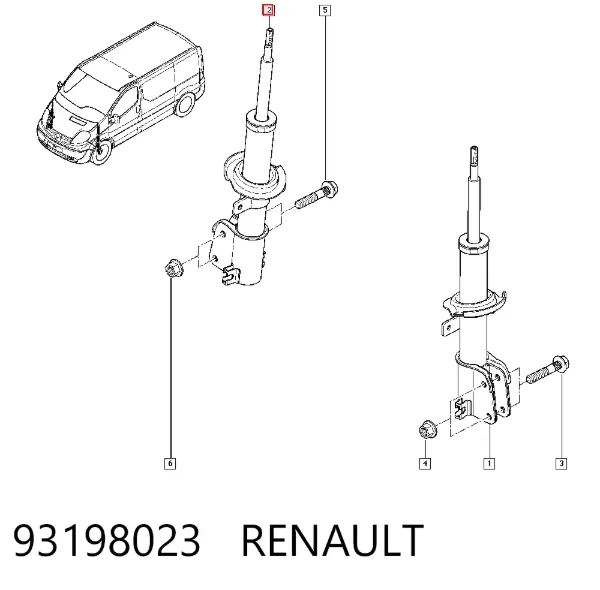 Амортизатор передний 93198023 Renault (RVI)