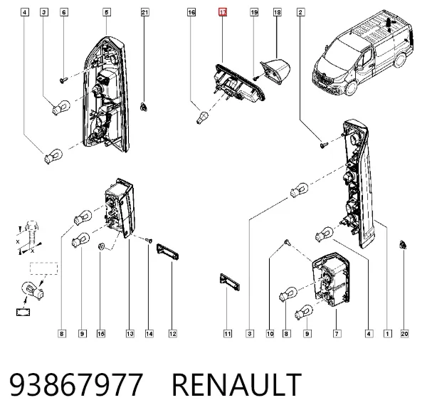 Задний стоп 93867977 Renault (RVI)
