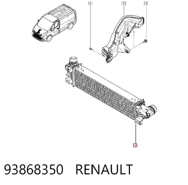 Интеркулер 93868350 Renault (RVI)
