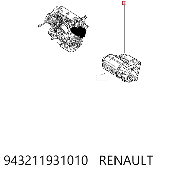 Стартер 943211931010 Renault (RVI)