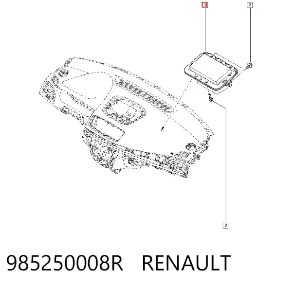 Подушка безопасности пассажира 985250008R Renault (RVI)