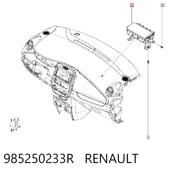 Подушка безопасности пассажира 985250233R Renault (RVI)