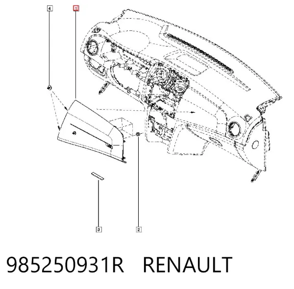 Подушка безопасности пассажира 985250931R Renault (RVI)