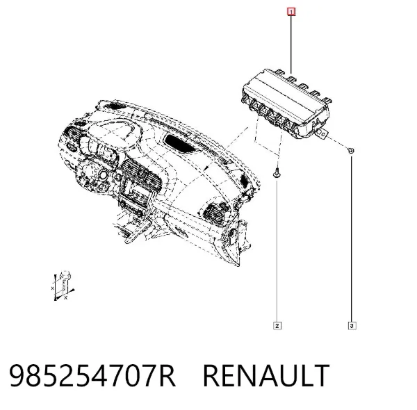 Подушка безопасности пассажира 985254707R Renault (RVI)