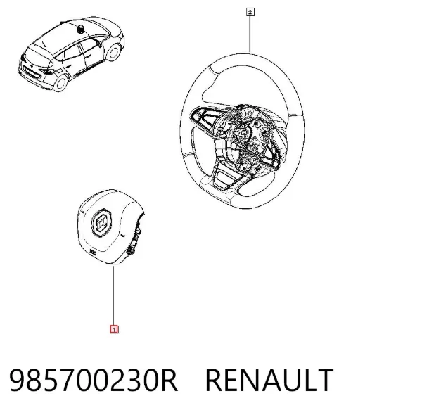 Подушка безопасности водителя 985700230R Renault (RVI)
