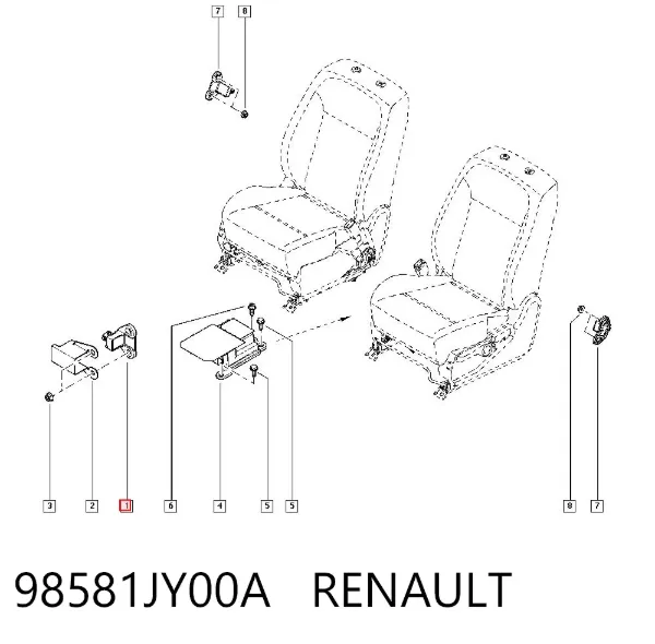 Датчик удара 98581JY00A Renault (RVI)