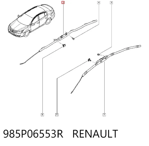 Шторка боковая, правая 985P06553R Renault (RVI)