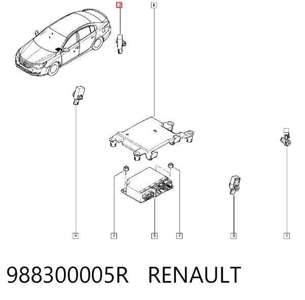 Датчик удара 988300005R Renault (RVI)