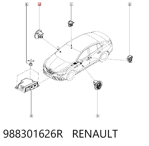 Датчик SRS 988301626R Renault (RVI)