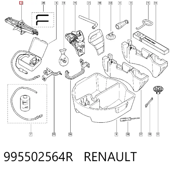 Домкрат 995502564R Renault (RVI)
