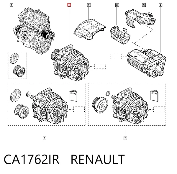 Генератор CA1762IR Renault (RVI)